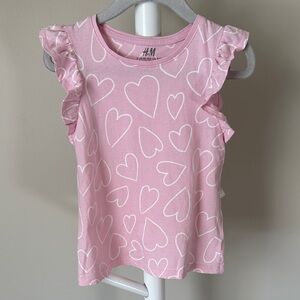 H&M Ruffle Sleeve Shirt 3/4T
